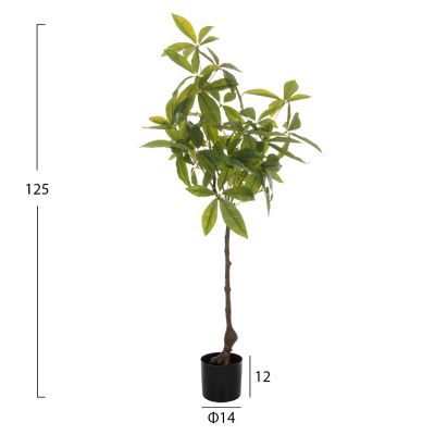 DECORATIVE SYNTHETIC PLANT IN POT HM4018 PACHIRA MACROCARPA 125Hcm.