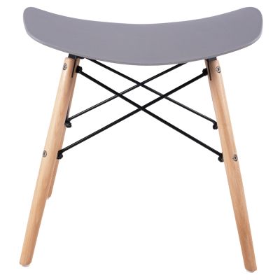 Stool with wooden legs Tonia HM0109.10 grey