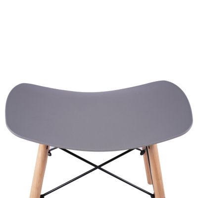 Stool with wooden legs Tonia HM0109.10 grey