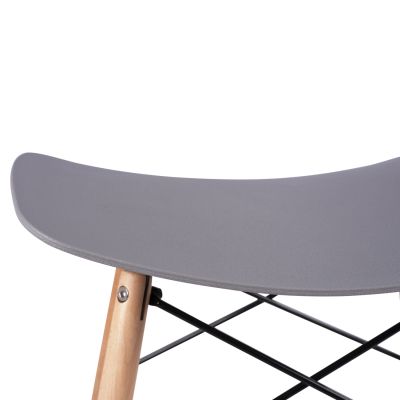 Stool with wooden legs Tonia HM0109.10 grey