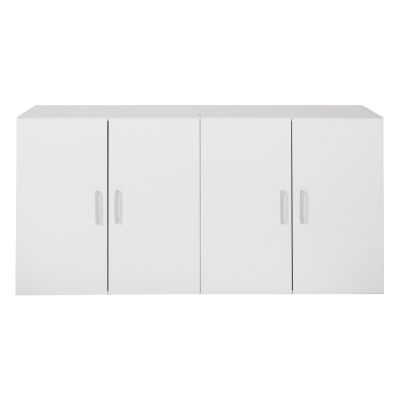 UPPER CABINET FOR 4-LEAF WARDROBE HM352.05 FERNANDA MELAMINE IN WHITE 120,5x41,5x60,5Hcm.