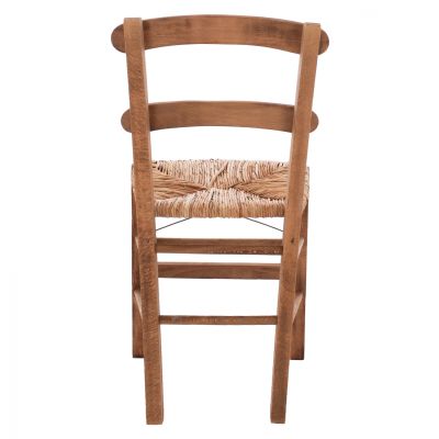 Traditional chair with straw Walnut HM10370.01