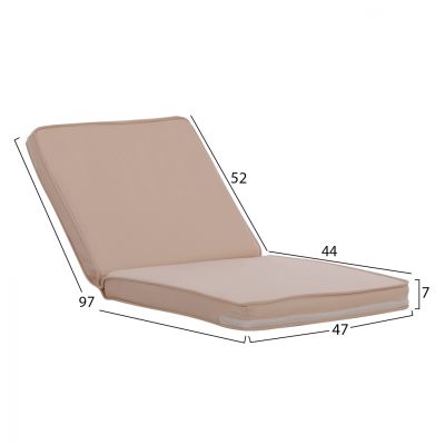 Възглавница за стол Polyester Chios Beige HM11239.01P 100(45x55)x45x5cm