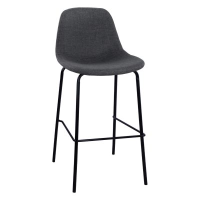 HM9298.10 Бар стол, сив плат, метални крака, 47x51x96