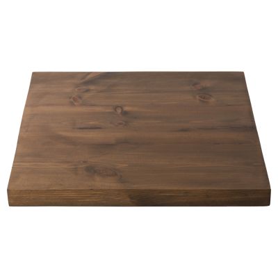 TABLETOP SQUARE HM6152 SOLID FIR WOOD IN WALNUT VARNISH 50x50x4(thickness)cm.