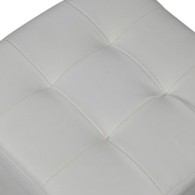 Stool PU with storage space white cube HM224.02 36,5x36,5x36cm