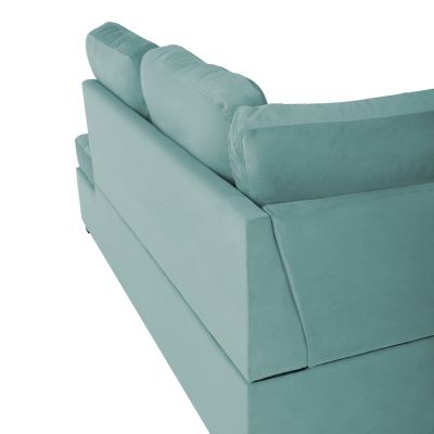 SOFABED RIGHT CORNER JADE HM3144.04R SEAFOAM GREEN VELVET 250x80-180x73-88Hcm.