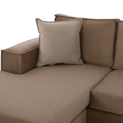 Corner sofa MONACO, interchangeable, 2 pcs, beige, stain-resistant, water-repellent