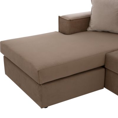 Corner sofa MONACO, interchangeable, 2 pcs, beige, stain-resistant, water-repellent