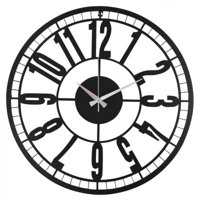 WALL CLOCK METAL BLACK HM7449 Φ50 cm.