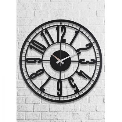 WALL CLOCK METAL BLACK HM7449 Φ50 cm.