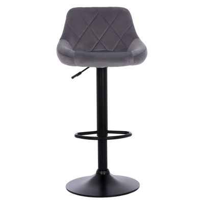 BAR STOOL HM204.20 GREY VELVET, SUSPENSION 46x48,5x105cm