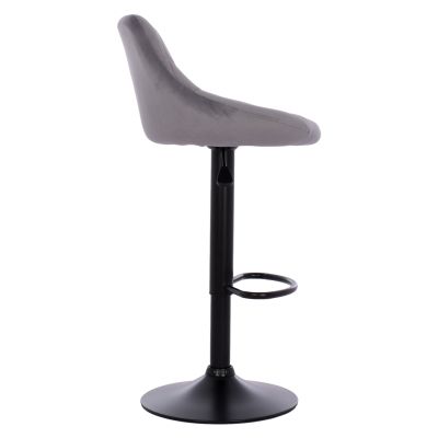 BAR STOOL HM204.20 GREY VELVET, SUSPENSION 46x48,5x105cm