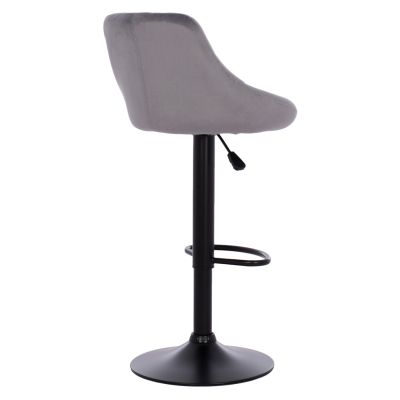 BAR STOOL HM204.20 GREY VELVET, SUSPENSION 46x48,5x105cm