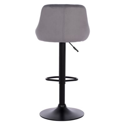 BAR STOOL HM204.20 GREY VELVET, SUSPENSION 46x48,5x105cm