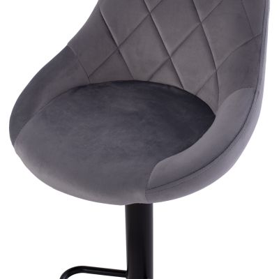 BAR STOOL HM204.20 GREY VELVET, SUSPENSION 46x48,5x105cm