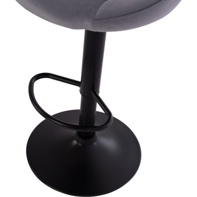 BAR STOOL HM204.20 GREY VELVET, SUSPENSION 46x48,5x105cm