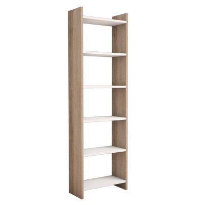 BOOKCASE CLASSIKER HM9226.12 MELAMINE IN SONOMA-WHITE 48,5x22x160Hcm.