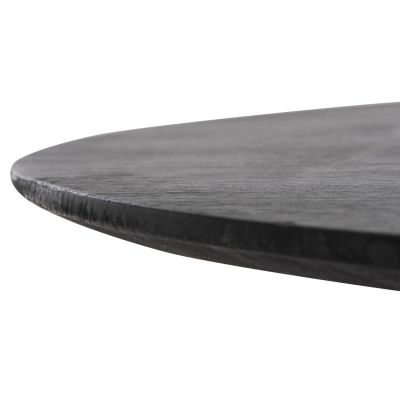 DINING TABLE ROUND FRANTZ HM9388.12 SOLID MINDI WOOD IN BLACK Φ120X76,5Hcm.