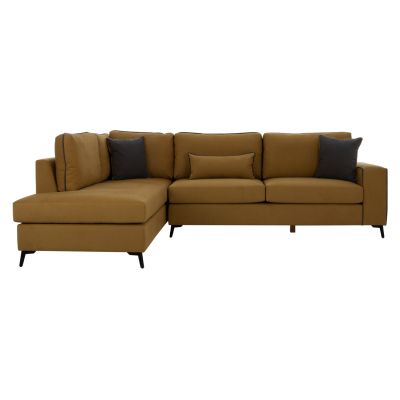 DIVA corner sofa, gold, high leg, 2pcs, left corner, stain-resistant and water-repellent fabric