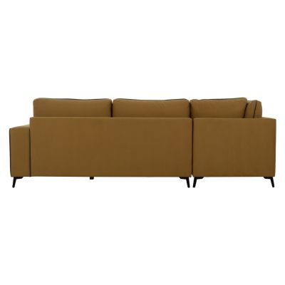 DIVA corner sofa, gold, high leg, 2pcs, left corner, stain-resistant and water-repellent fabric