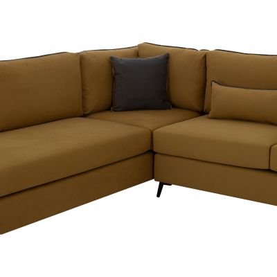 DIVA corner sofa, gold, high leg, 2pcs, left corner, stain-resistant and water-repellent fabric