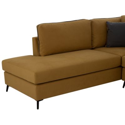 DIVA corner sofa, gold, high leg, 2pcs, left corner, stain-resistant and water-repellent fabric