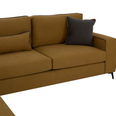 DIVA corner sofa, gold, high leg, 2pcs, left corner, stain-resistant and water-repellent fabric