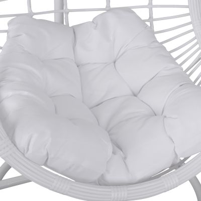 Hanging Armchair Nest HM5541.03 with white wicker & pillows Diameter 105x195cm