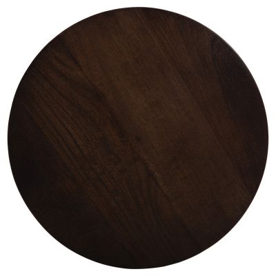 COFFEE TABLE ROUND FOSS HM9699 SOLID MANGO WOOD IN DARK BROWN Φ35x45Hcm.