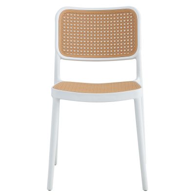 CHAIR POLYPROPYLENE MEKO HM5934.01 WHITE AND BEIGE 41x49x102Hcm.