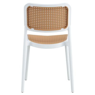 CHAIR POLYPROPYLENE MEKO HM5934.01 WHITE AND BEIGE 41x49x102Hcm.