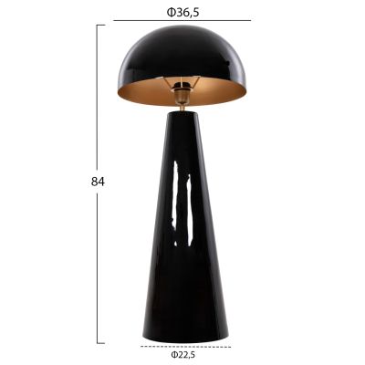 FLOOR LAMP SMUSH HM4257.04 METAL IN BLACK-ROTATING CAP Φ36,5x84Hcm.