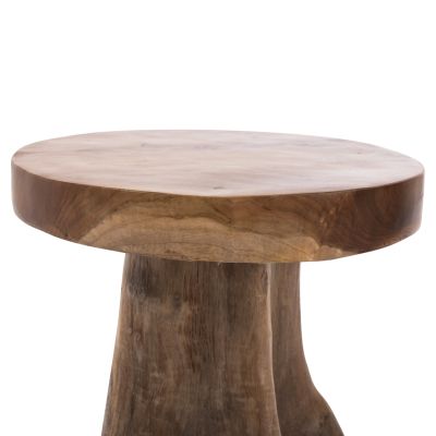 SIDE TABLE LOGG HM9351 SOLID TEAK NATURAL COLOR Φ40X45H