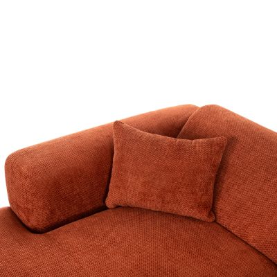 CORNER SOFA (LEFT) BRICKEN HM3275.03L BRICK RED FABRIC 110-282x98-160x72Hcm.