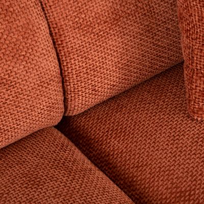 CORNER SOFA (LEFT) BRICKEN HM3275.03L BRICK RED FABRIC 110-282x98-160x72Hcm.