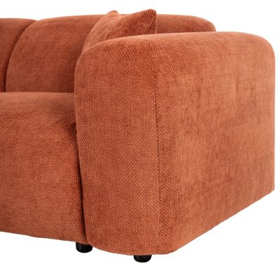 CORNER SOFA (LEFT) BRICKEN HM3275.03L BRICK RED FABRIC 110-282x98-160x72Hcm.