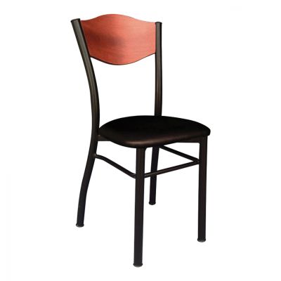 Metallic chair with wooden back TS512