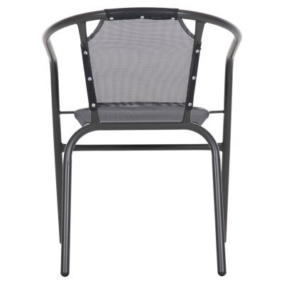 ARMCHAIR OUTDOOR LEDAN HM5977.01 METAL & TEXTILENE IN GREY 55x58x72Hcm.