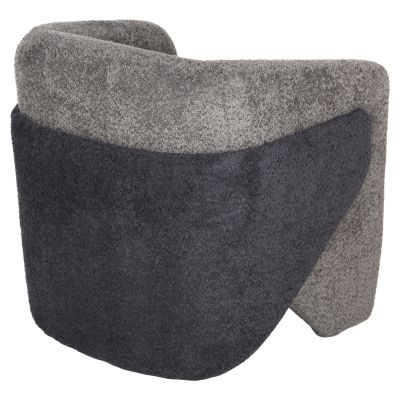 ARMCHAIR DOPER HM9590.01 BOUCLE FABRIC GREY-ANTHRACITE BLUE 68x72x76Hcm.