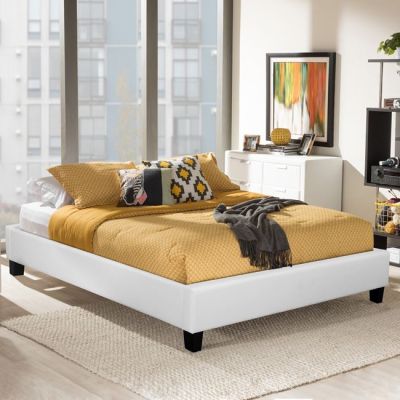 BED TONYA HM397.01 WITH WHITE PU FOR MATTRESS 150x200 cm