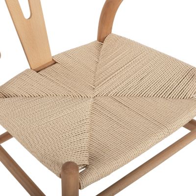 DINING CHAIR BRAVE HM8695.11 BEECH WOOD IN NATURAL-ROPE IN NATURAL 54.5x53x75Hcm