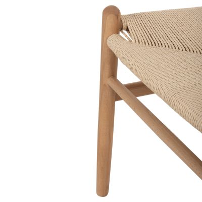 DINING CHAIR BRAVE HM8695.11 BEECH WOOD IN NATURAL-ROPE IN NATURAL 54.5x53x75Hcm