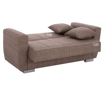 HM3241.02 sofa-bed, 150x84x88cm, beige, 2-seater