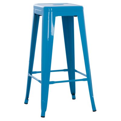 ΣΚΑΜΠΟ BAR ΜΕΤΑΛΛΙΚΟ MELITA ΣΕ ΜΠΛΕ HM8642.08 43x43x78 ек.