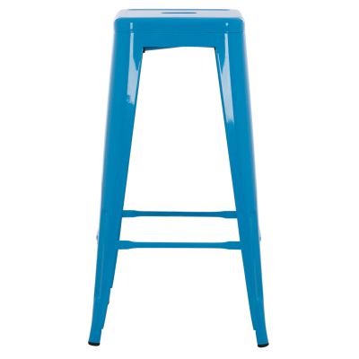 ΣΚΑΜΠΟ BAR ΜΕΤΑΛΛΙΚΟ MELITA ΣΕ ΜΠΛΕ HM8642.08 43x43x78 ек.