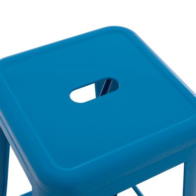 ΣΚΑΜΠΟ BAR ΜΕΤΑΛΛΙΚΟ MELITA ΣΕ ΜΠΛΕ HM8642.08 43x43x78 ек.