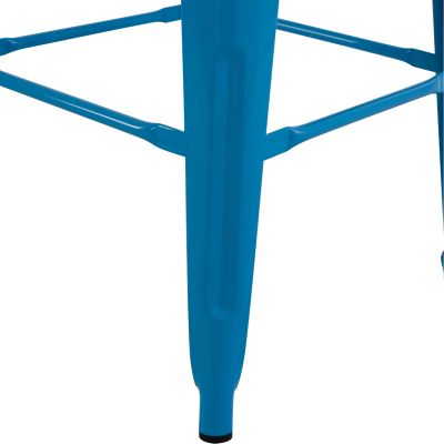 ΣΚΑΜΠΟ BAR ΜΕΤΑΛΛΙΚΟ MELITA ΣΕ ΜΠΛΕ HM8642.08 43x43x78 ек.