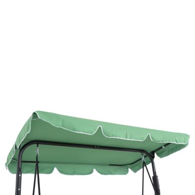 PORCH SWINGER 3-SEATER WITH SUNSHIELD LIKID HM5979.03 METAL GREY- FABRIC IN GREEN 170x110x153Hcm.