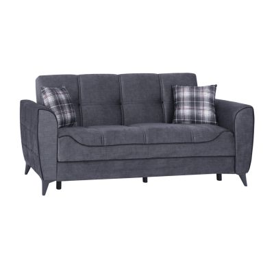 Sofa 3 seater Juana HM3166.30 Grey with dark grey detail 217x80x88 cm